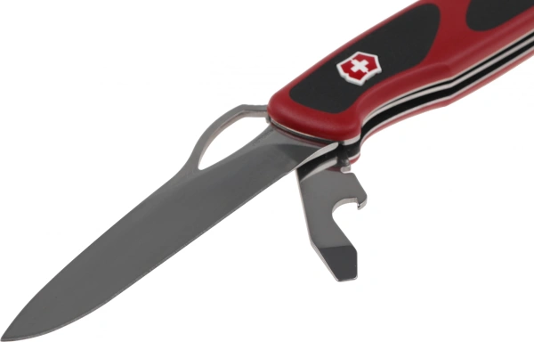 Нож перочинный Victorinox RangerGrip 61 (0.9553.MC) 130мм 11функц. красный/черный карт.коробка