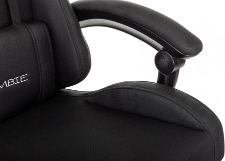 Кресло игровое Zombie Predator черный Neo Black с подголов. крестов. пластик