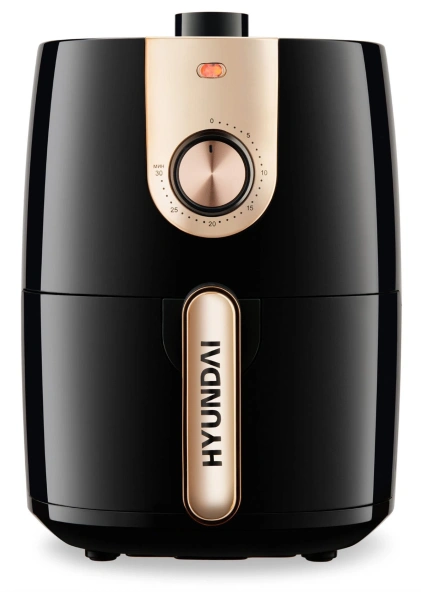 Аэрогриль Hyundai HYF-2057 1000Вт черный/золотистый