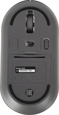 Мышь A4Tech Fstyler FG20 серый оптическая (2000dpi) беспроводная USB для ноутбука (4but)