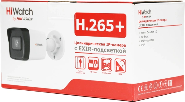 Камера видеонаблюдения IP HiWatch DS-I200(E)(4mm) 4-4мм цв. корп.:белый