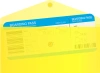 Конверт на кнопке Бюрократ -PK805AYEL пластик 0.18мм желтый TRAVEL формат
