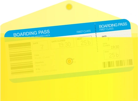 Конверт на кнопке Бюрократ -PK805AYEL пластик 0.18мм желтый TRAVEL формат