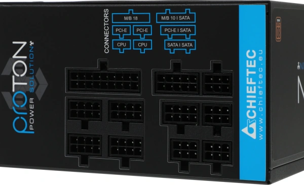 Блок питания Chieftec ATX 1000W Proton BDF-1000C 80+ bronze (24+4+4pin) APFC 140mm fan 9xSATA Cab Manag RTL