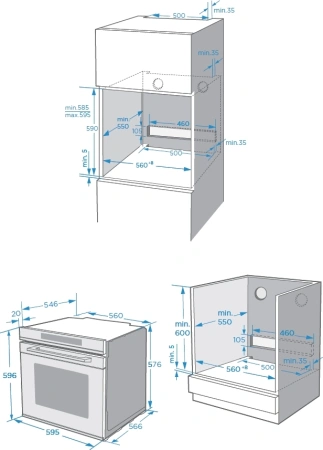 Духовой шкаф Электрический Weissgauff EOM 741 PDB Black Edition черный