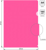 Папка-уголок Бюрократ Double Neon DNECPINK A4 пластик 0.18мм розовый