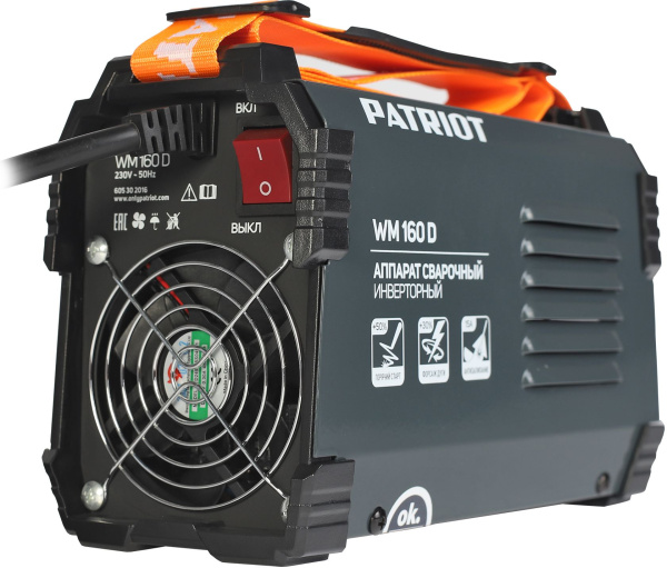 Сварочный аппарат Patriot WM160D инвертор ММА 6.8кВт