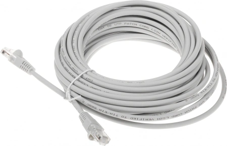 Патч-корд Buro UTP-5E-10M-G-LSZH UTP cat.5E 10м серый RJ-45 (m)-RJ-45 (m)