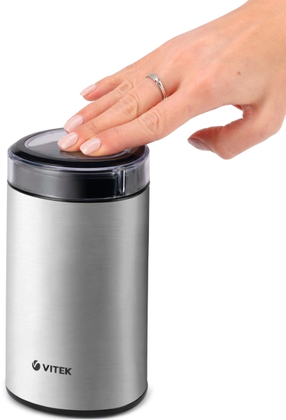 Кофемолка Vitek VT-1544 200Вт сист.помол.:ротац.нож вместим.:70гр стальной