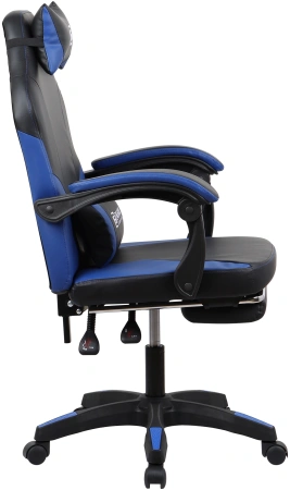 Кресло игровое Оклик Cooldown черный/синий сиденье черный/синий искусст.кожа/сетка с подголов. крест