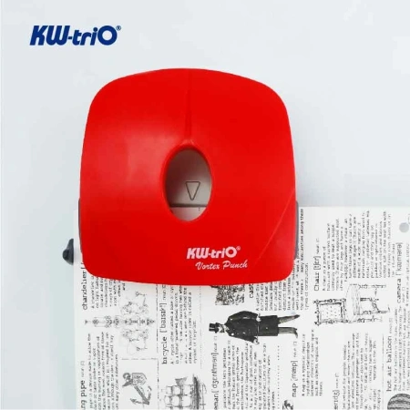 Дырокол Kw-Trio Vortex Medium 96P0 макс.:25лист. металл/пластик разные варианты цветов отв.:2 с линейкой