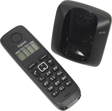 Р/Телефон Dect Gigaset A116 RUS черный АОН