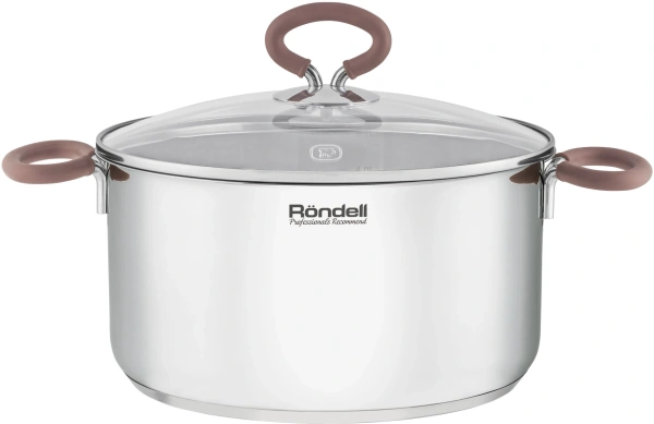 Кастрюля Rondell Etery RDS-1600 5.1л. d=24см (с крышкой) стальной