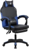 Кресло игровое Оклик Cooldown черный/синий сиденье черный/синий искусст.кожа/сетка с подголов. крест