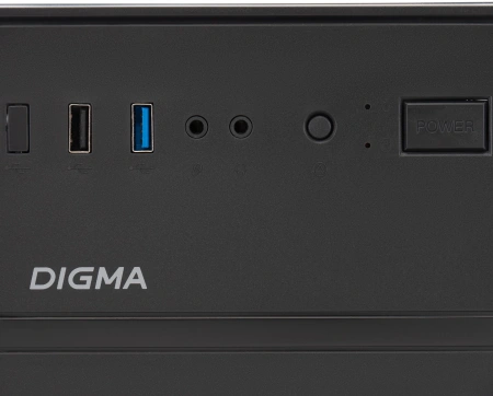 Корпус Digma DCC-MD301 черный без БП ATX 2xUSB2.0 audio