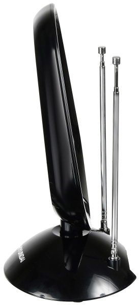 Антенна телевизионная Hyundai H-TAI320 30дБ активная черный каб.:1.85м