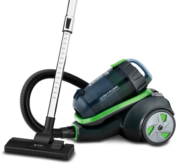 Пылесос Vitek VT-8130 2200Вт черный/зеленый