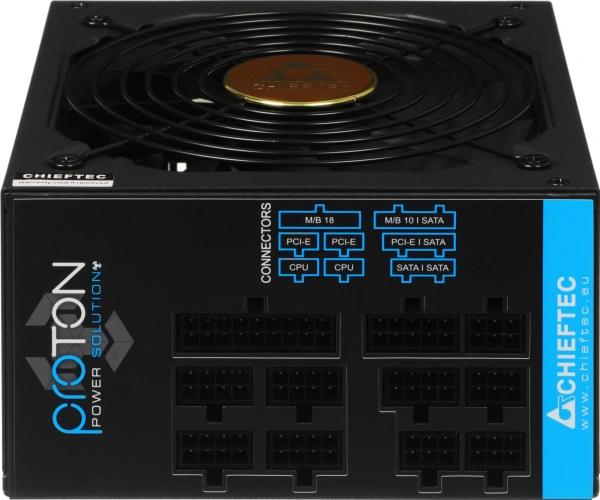 Блок питания Chieftec ATX 850W Proton BDF-850C 80+ bronze (24+4+4pin) APFC 140mm fan 9xSATA Cab Manag RTL