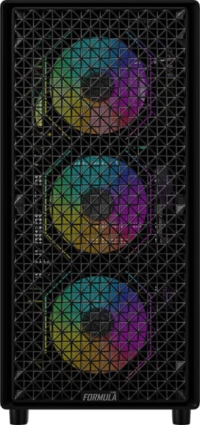 Корпус Formula MANA DYNAMIC черный без БП ATX 6x120mm 2xUSB3.0 1xUSB3.1 audio bott PSU