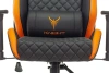 Кресло игровое Knight Outrider черный/оранжевый ромбик эко.кожа с подголов. крестов. металл
