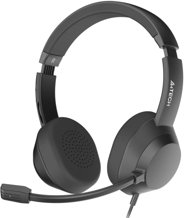 Наушники с микрофоном A4Tech FH150U черный 2м накладные USB (FH150U BLACK)
