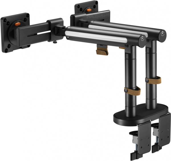 Кронштейн для мониторов Ultramounts UM727B черный 17"-32" макс.9кг крепление к столешнице поворот и