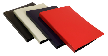 Папка метал.зажим Бюрократ DeLuxe DL07CRED A4 пластик 0.7мм кор.27мм красный