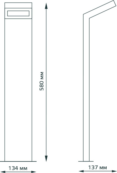Светильник садово-парк. Gauss GD110 10Вт черный
