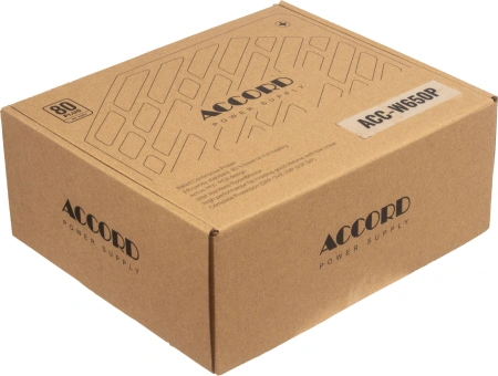 Блок питания Accord ATX 650W ACC-W650P 80 PLUS WHITE (20+4pin) 120mm fan 6xSATA RTL