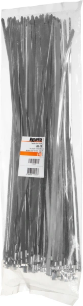 Стяжка металлическая Hyperline FVC-370 370x6мм (упак:100шт) сталь AISI 410L универсальный натуральный