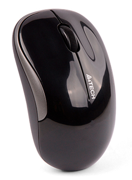 Мышь A4Tech G3-300N черный оптическая (1200dpi) беспроводная USB для ноутбука (3but)