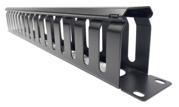 Кабельный органайзер Горизонтальный Hyperline CM-1U-ML16-COV односторонний пальцы 1U шир.:19" глуб.:67мм