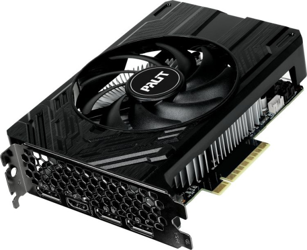 Видеокарта Palit PCI-E 4.0 RTX4060 STORMX NVIDIA GeForce RTX 4060 8Gb 128bit GDDR6 1830/17000 HDMIx1 DPx3 HDCP Ret