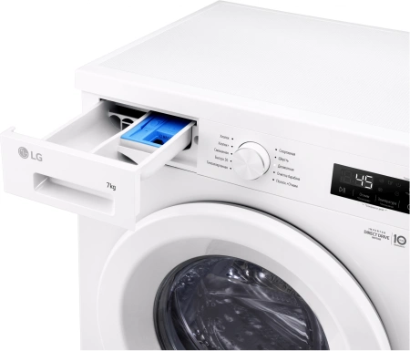 Стиральная машина LG F2Y1HS3W класс: A загр.фронтальная макс.:7кг белый инвертер