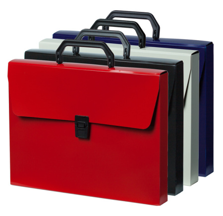 Портфель Бюрократ DeLuxe DLPP01RED 1 отдел. A4 пластик 0.7мм красный