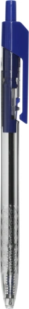 Ручка шариков. автоматическая Deli Arrow EQ01330 прозрачный/синий d=0.7мм син. черн.