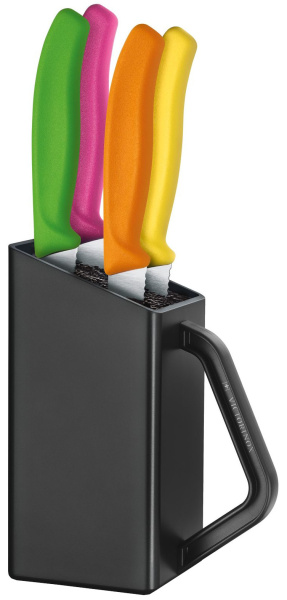 Набор ножей кухон. Victorinox Swiss Classic (6.7126.4) компл.:4шт с подставкой ассорти/черный