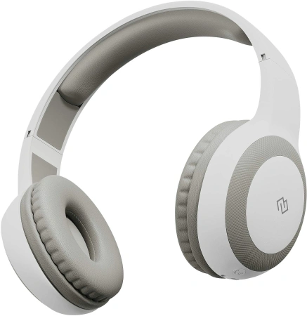 Гарнитура накладные Digma BT-15 белый/серый беспроводные bluetooth оголовье (BT-15W)