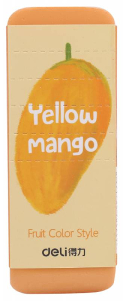 Ластик Deli 71050 108х40х12мм ассорти индивидуальная картонная упаковка