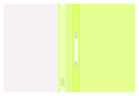 Папка-скоросшиватель Бюрократ Double Neon -PSLDNE/YEL A4 прозрач.верх.лист пластик желтый 0.14/0.18