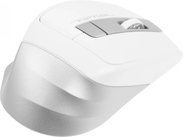 Мышь A4Tech Fstyler FB35 белый/серый оптическая (2000dpi) беспроводная BT/Radio USB для ноутбука (6but)