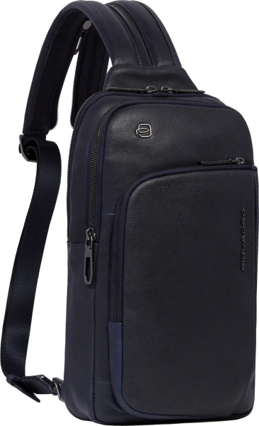 Рюкзак слинг мужской Piquadro Cronus CA6686S134/BLU синий кожа