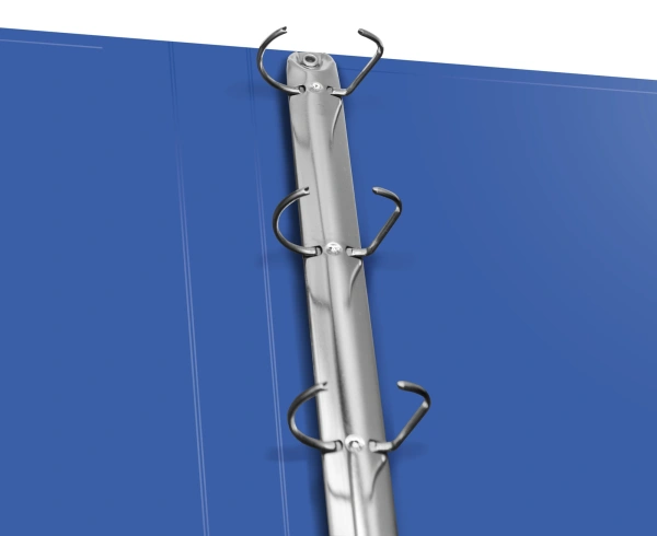 Папка на 4-х кольцах Бюрократ -0818/4RBLU A4 пластик 0.7мм кор.18мм внутр. с вставкой синий