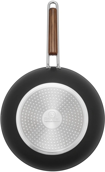 Сковорода ВОК (WOK) Rondell Fjord RDA-1800 круглая 28см покрытие: Xylan Plus ручка несъемная (с крышкой) черный