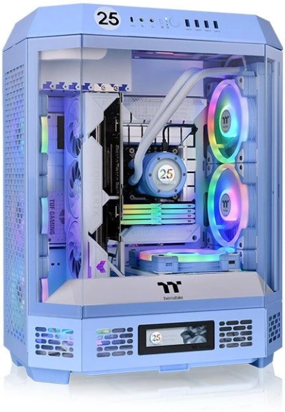 Корпус Thermaltake The Tower 600 Hydrangea голубой без БП ATX 13x120mm 9x140mm 4xUSB3.0 audio bott PSU