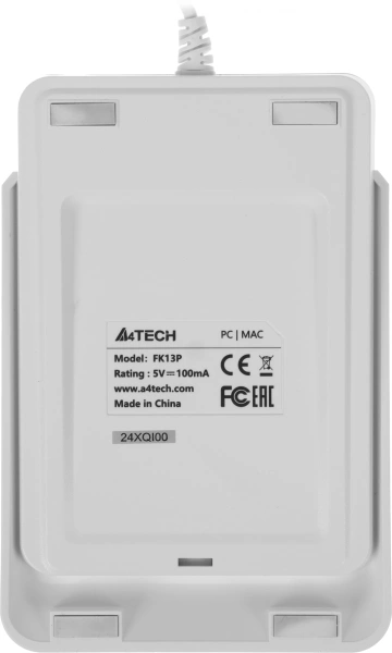 Числовой блок A4Tech Fstyler FK13P белый USB slim для ноутбука (FK13P WHITE)