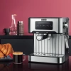 Кофеварка рожковая Rondell RDE-1106 850Вт серебристый