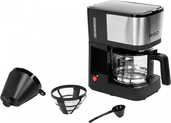 Кофеварка капельная Red Solution RCM-M1528 600Вт черный/серебристый