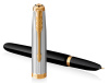 Ручка перьев. Parker 51 Premium (CW2169030) Black St.Steel GT F сталь нержавеющая подар.кор.