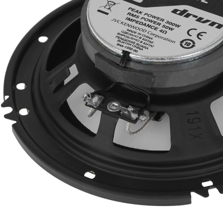 Колонки автомобильные JVC CS-DR162 300Вт 88дБ 4Ом 16см (6дюйм) (ком.:2кол.) коаксиальные двухполосные